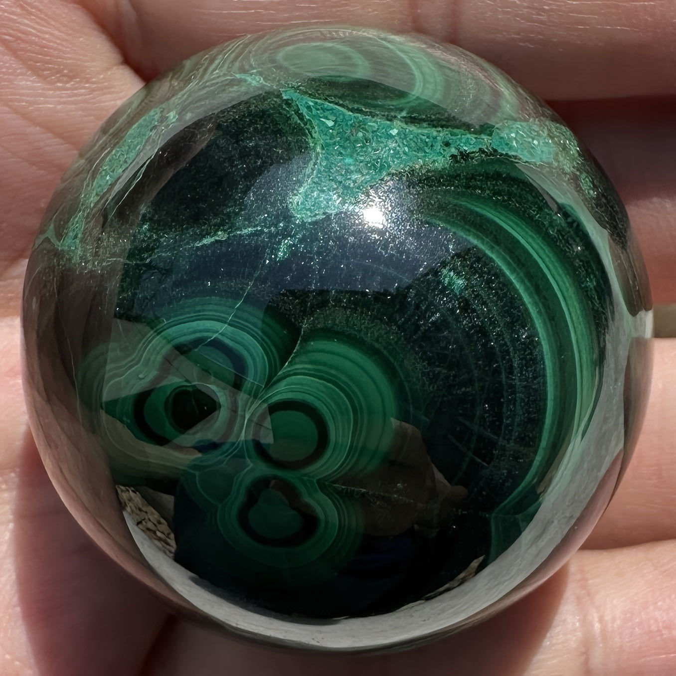 1pc Natural Malachite Crystal Sphere