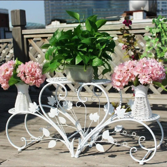 2PCS Classic Tall Plant Stand Art Flower Pot