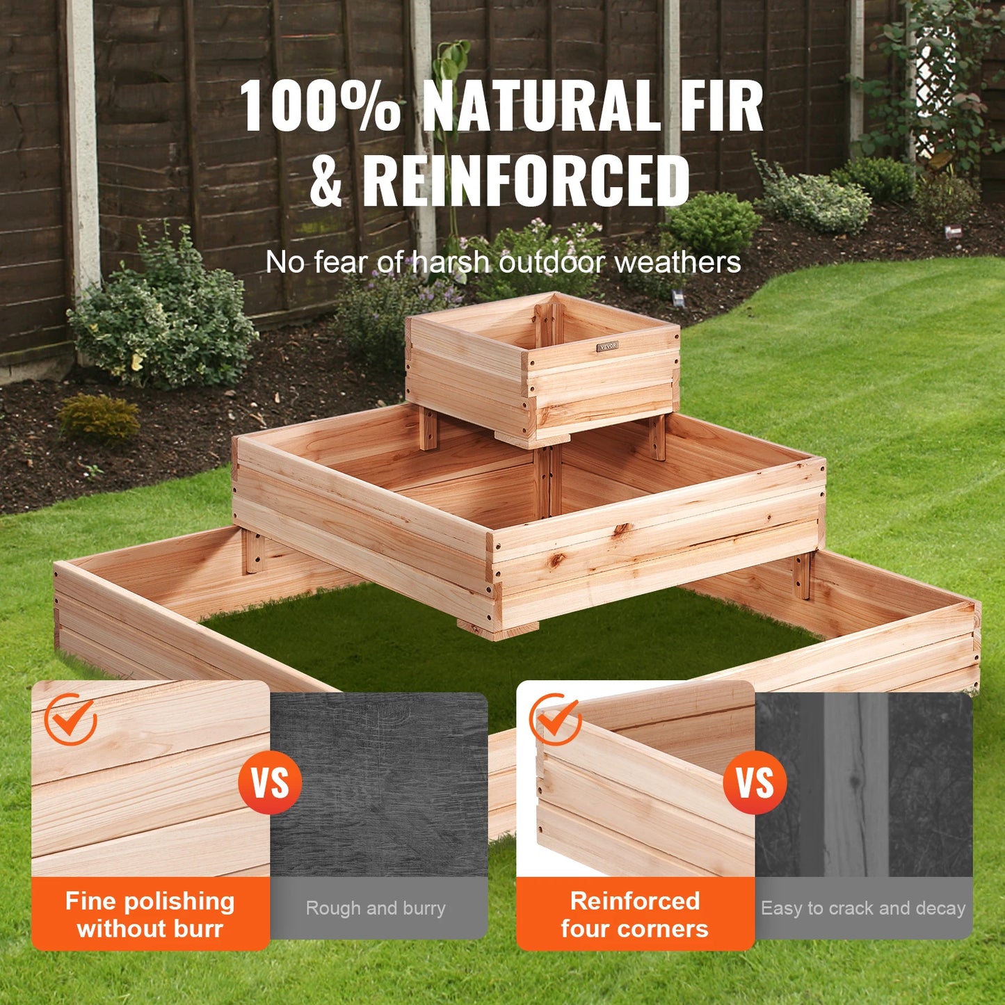 Wooden Planter Box Home Outdoor Planting Boxes