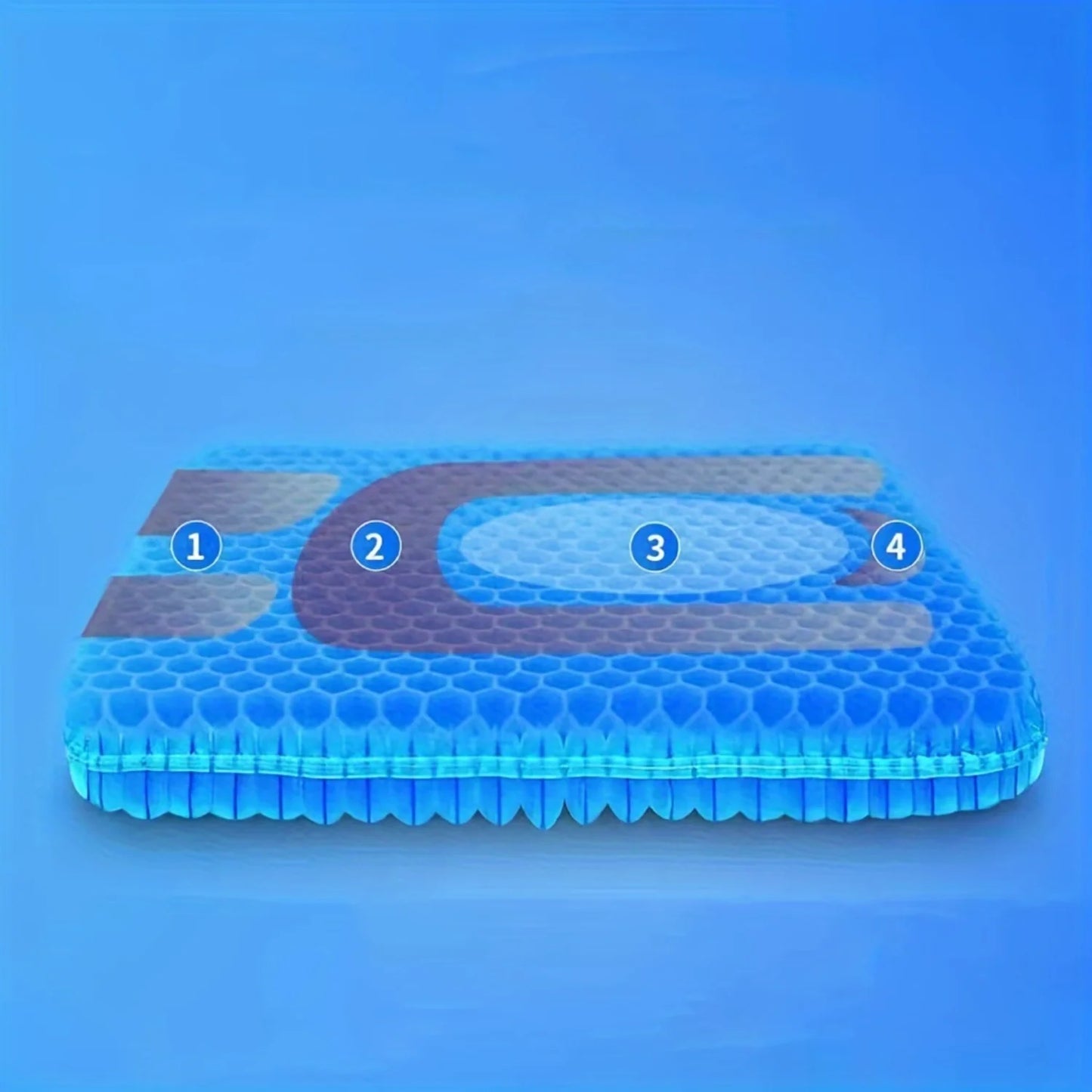 Breathable Honeycomb Gel Seat Meditation cushion