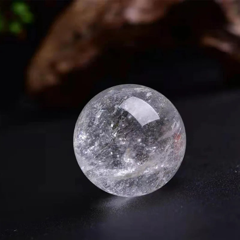 Natural White Clear Quartz Crystal Sphere Reiki Healing