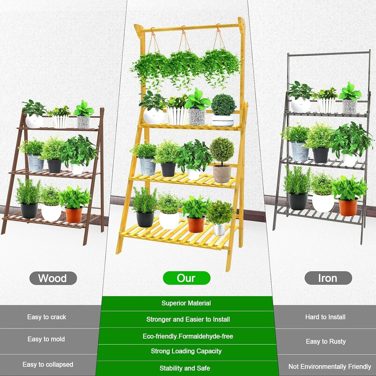 Plant Stand with Grow Lights Indoor Corner - Serenity Syngery Shop 