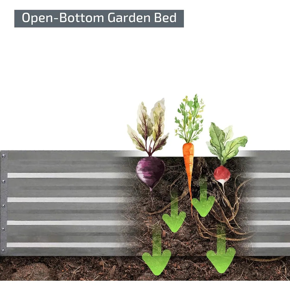 Galvanized Raised Garden Bed Steel Outdoor Planters