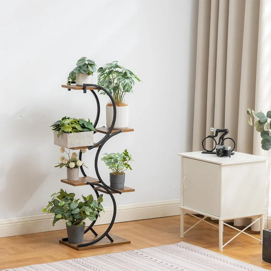 Indoor 6-Tier wrought iron Plant Stand