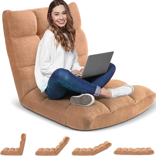 Floor Gaming Chair Cushioned Adjustable Lazy Sofa Chair