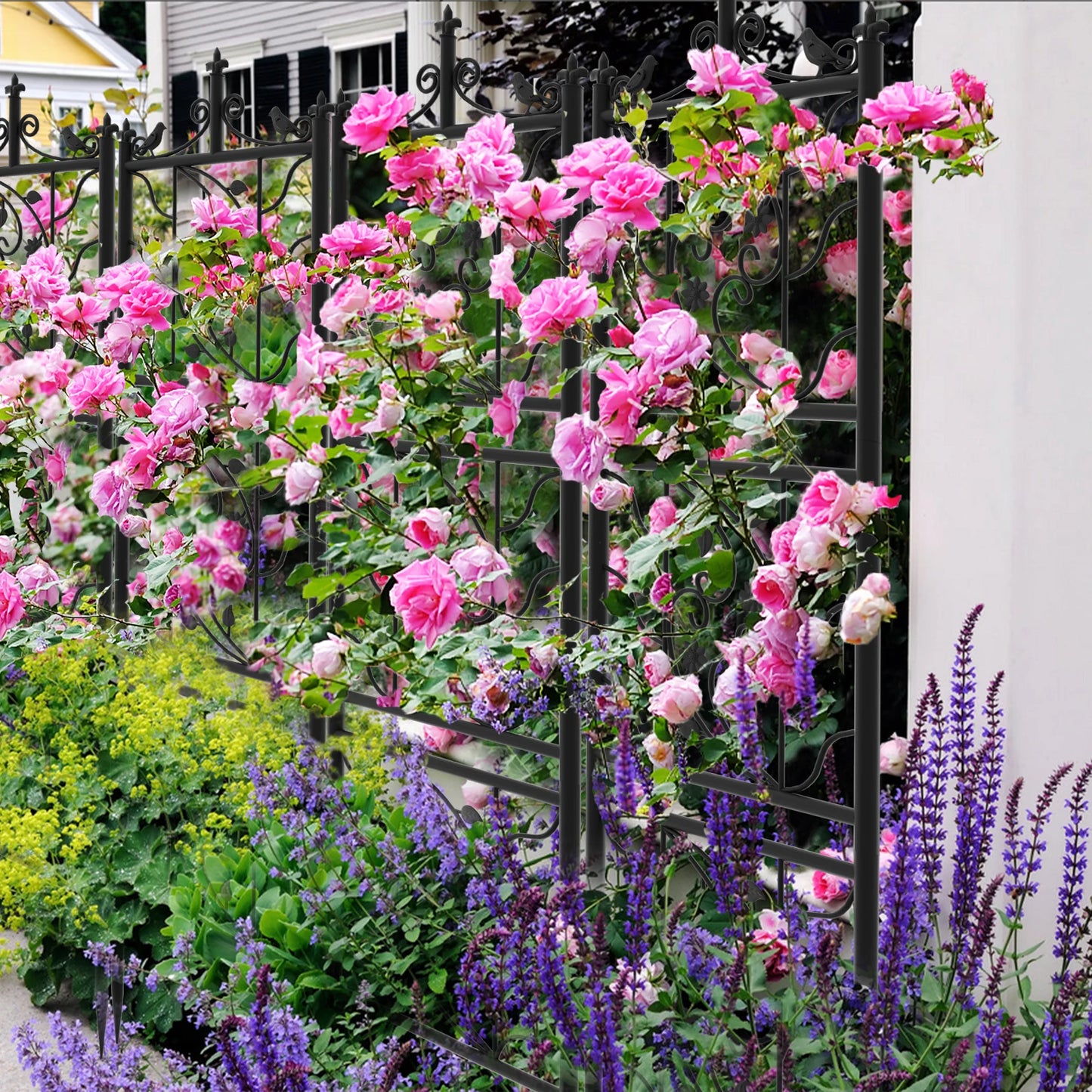 2x Tall Thick Metal Garden Trellis