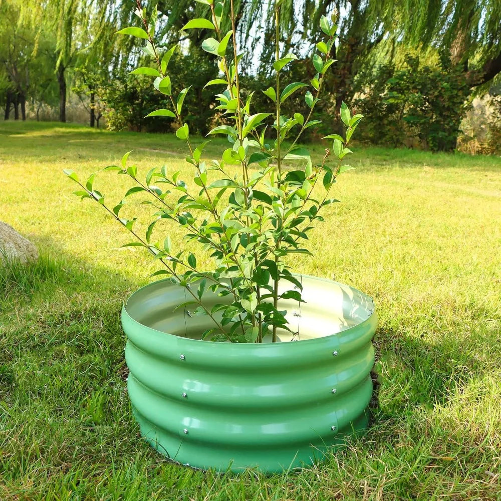 Round Galvanized Raised Garden Bed Kit