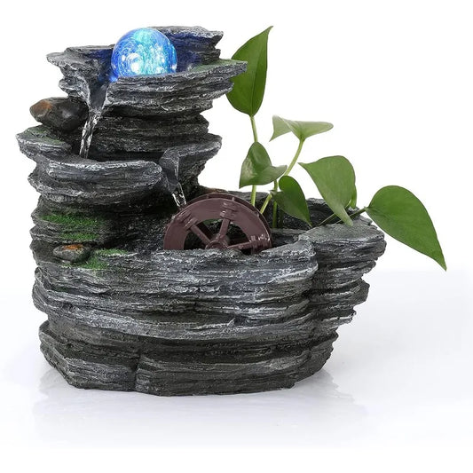 Desktop Fountain with Waterwheel