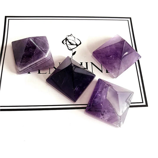 Natural Dream Amethyst Quartz Crystal Pyramid Healing Stone