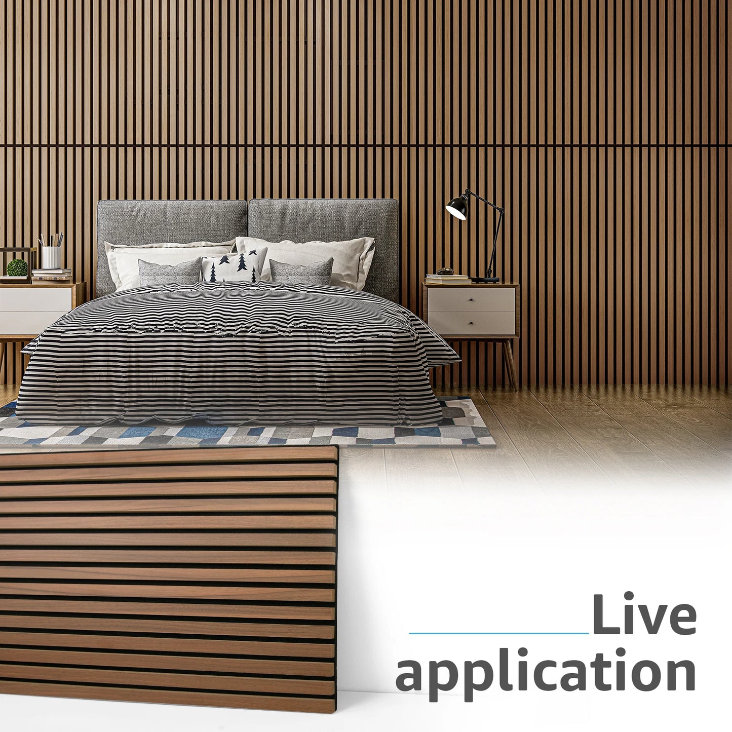 Wood Slat Acoustic Panel Home Decoration