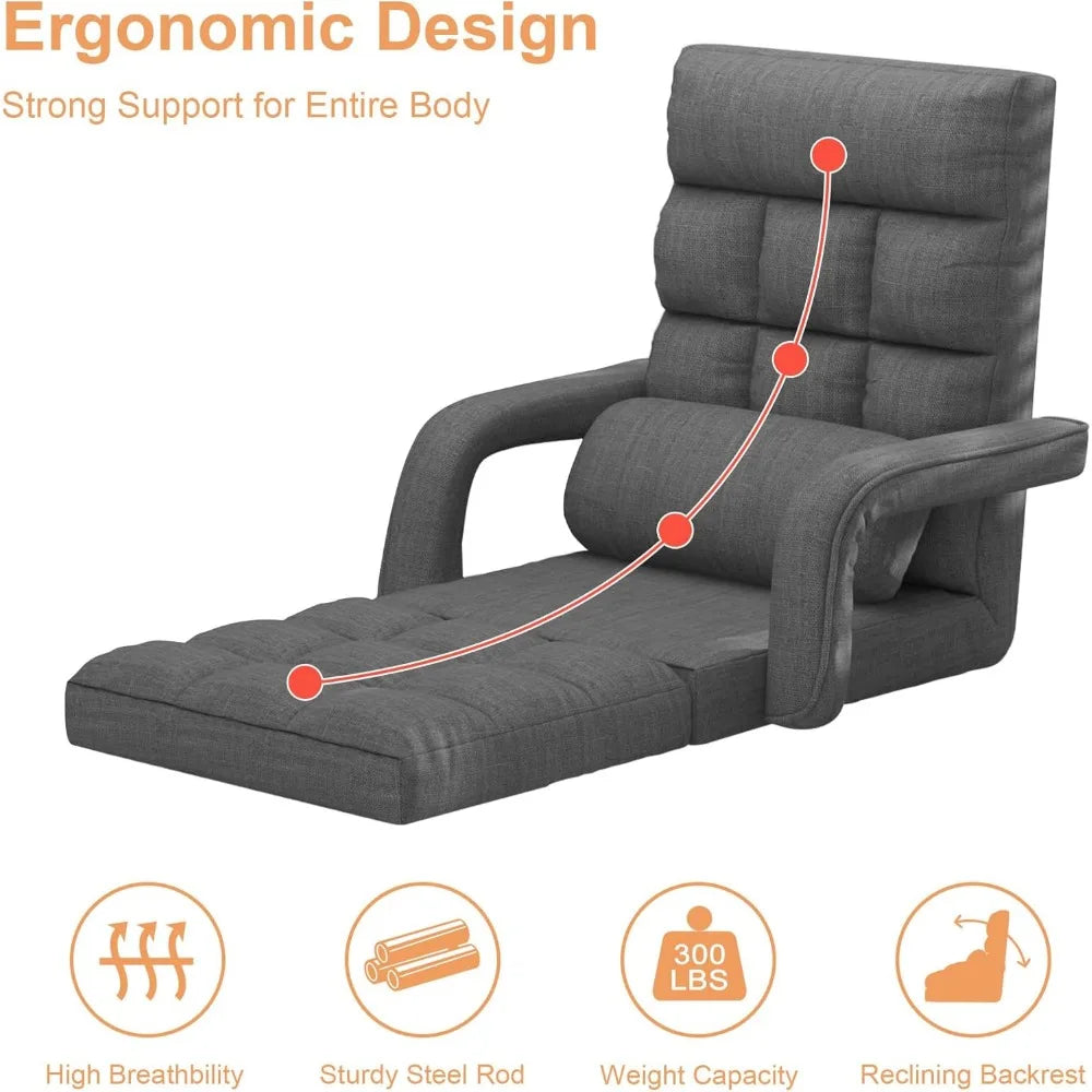 6-Position Chaise Lounge Chair with Meditation Arm