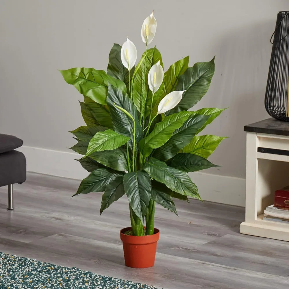 Nearly Natural 42” Spathiphyllum Artificial Silk Plants Green