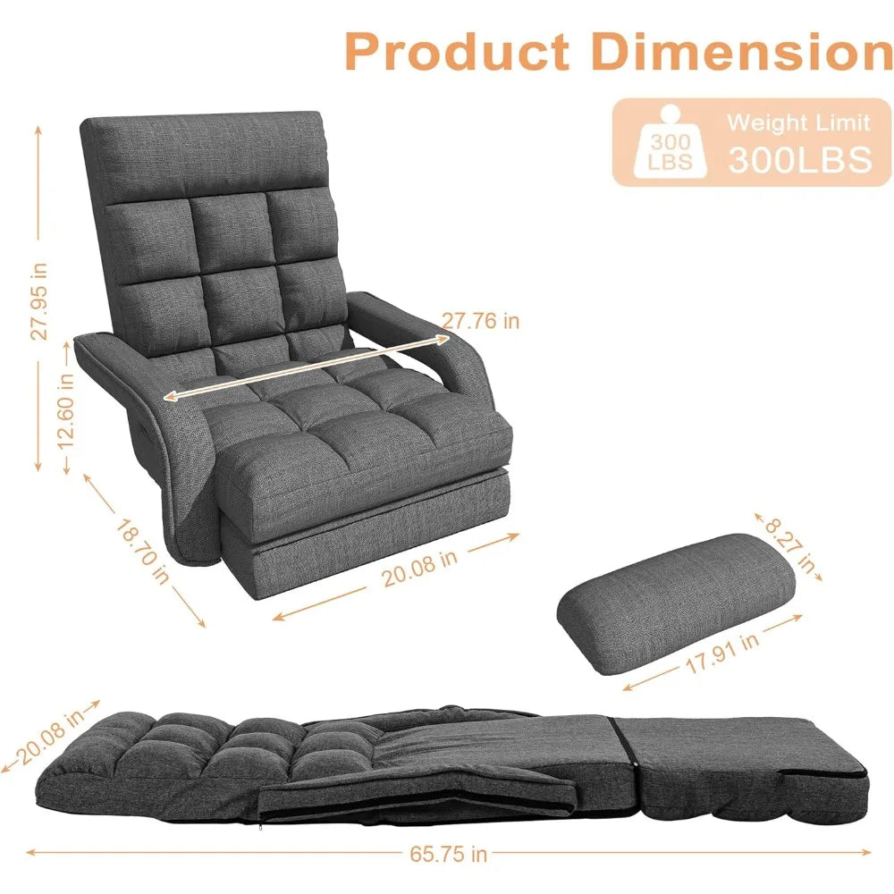 6-Position Chaise Lounge Chair with Meditation Arm