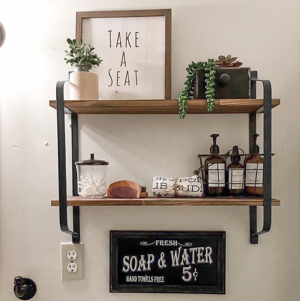 Wall Mounted Rack Display Wood Wall Shelves