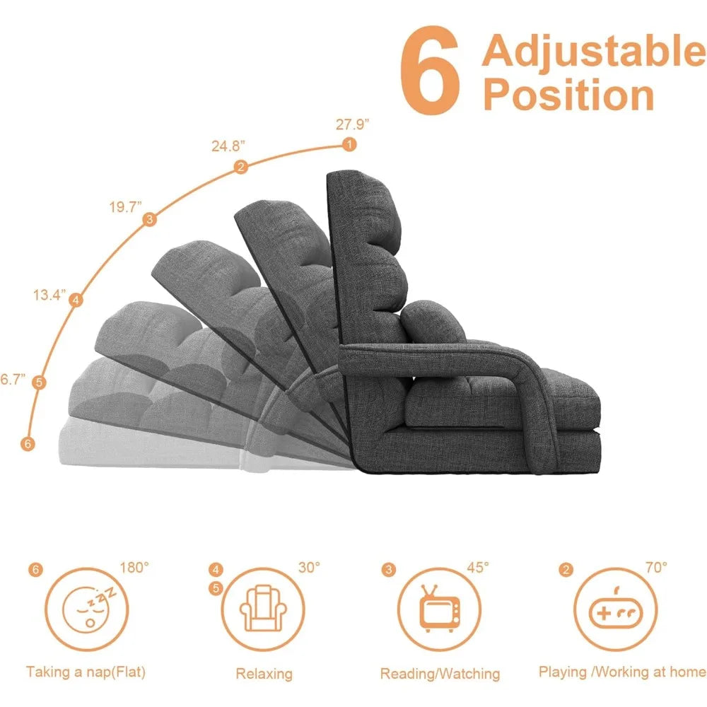 6-Position Chaise Lounge Chair with Meditation Arm