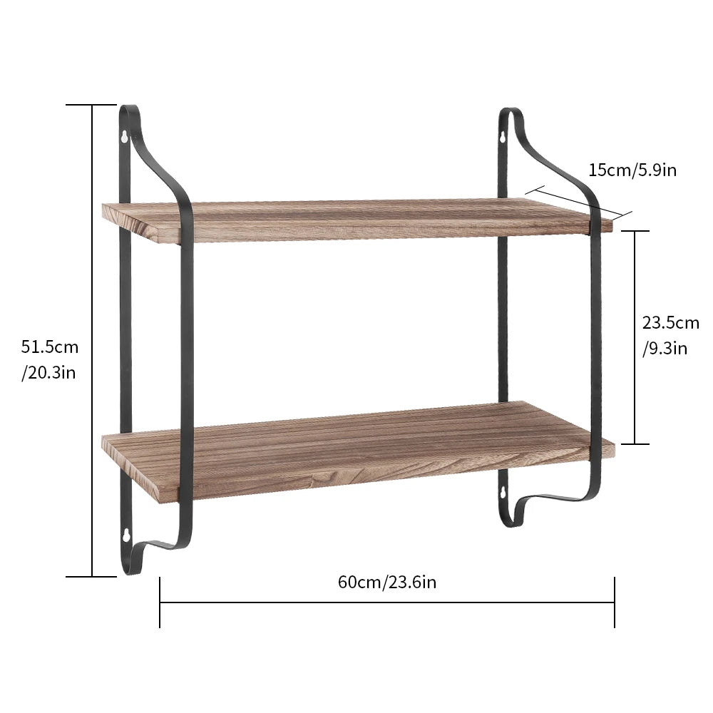 Wall Mounted Rack Display Wood Wall Shelves