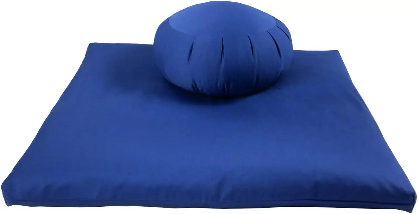 Buckwheat Zafu and Zabuton Meditation Cushion Set (2pc)