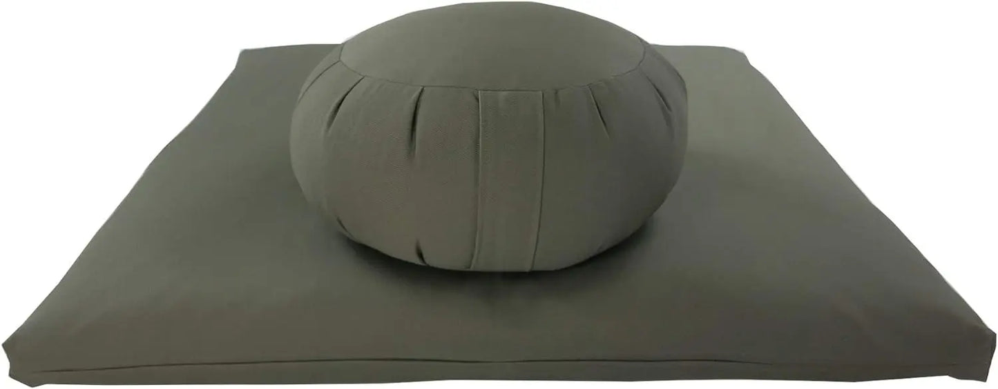 Buckwheat Zafu and Zabuton Meditation Cushion Set (2pc)