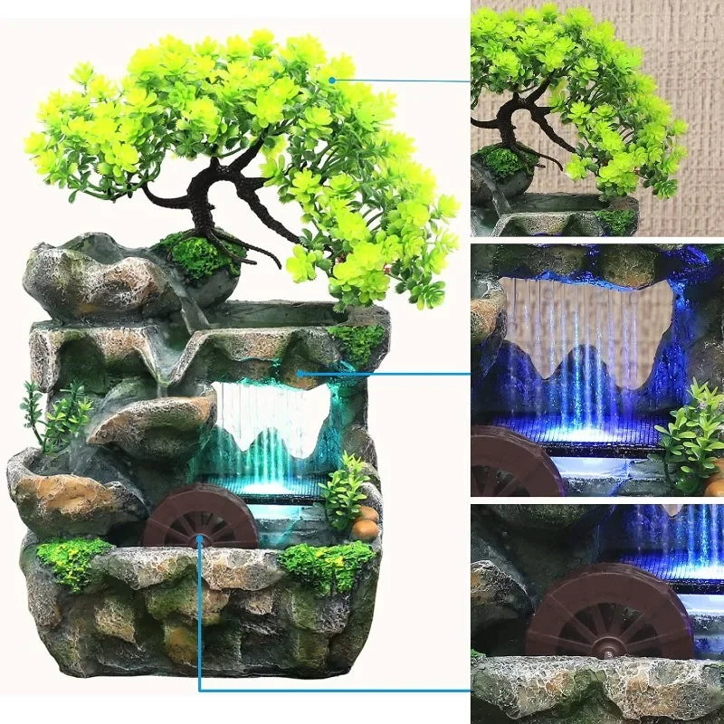 Fountains and Waterfalls with Color LED Light