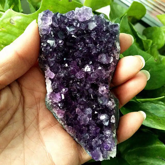 Natural Brazilian Amethyst Stone Quartz Crystal Cluster - Serenity Syngery Shop 