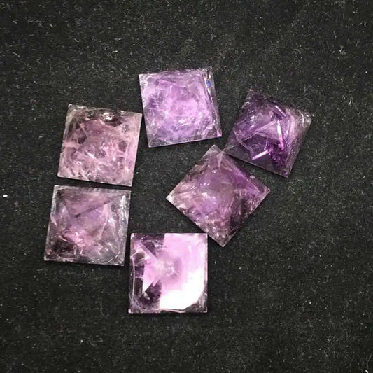 Natural Brazilian Amethyst Quartz Crystal Pyramid Healing Gemstone - Serenity Syngery Shop 