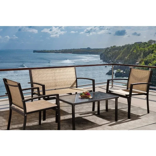 Glass Coffee Table Bistro Set Outdoor Gardens Sets