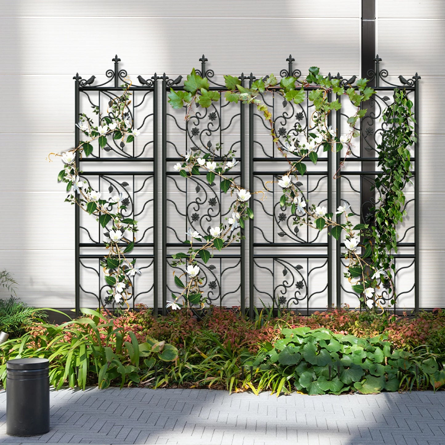 2x Tall Thick Metal Garden Trellis