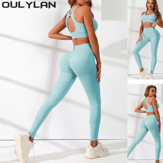 Seamless Gym Fitness Suit Workout Clothes - Serenity Syngery Shop 