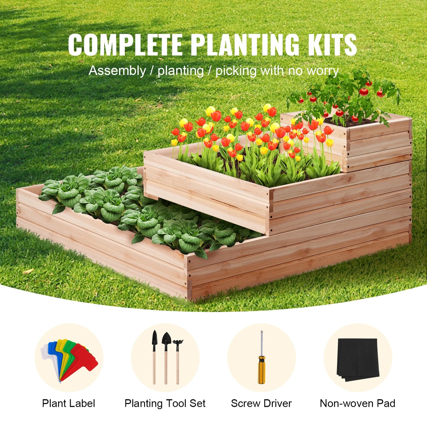 Wooden Planter Box Home Outdoor Planting Boxes