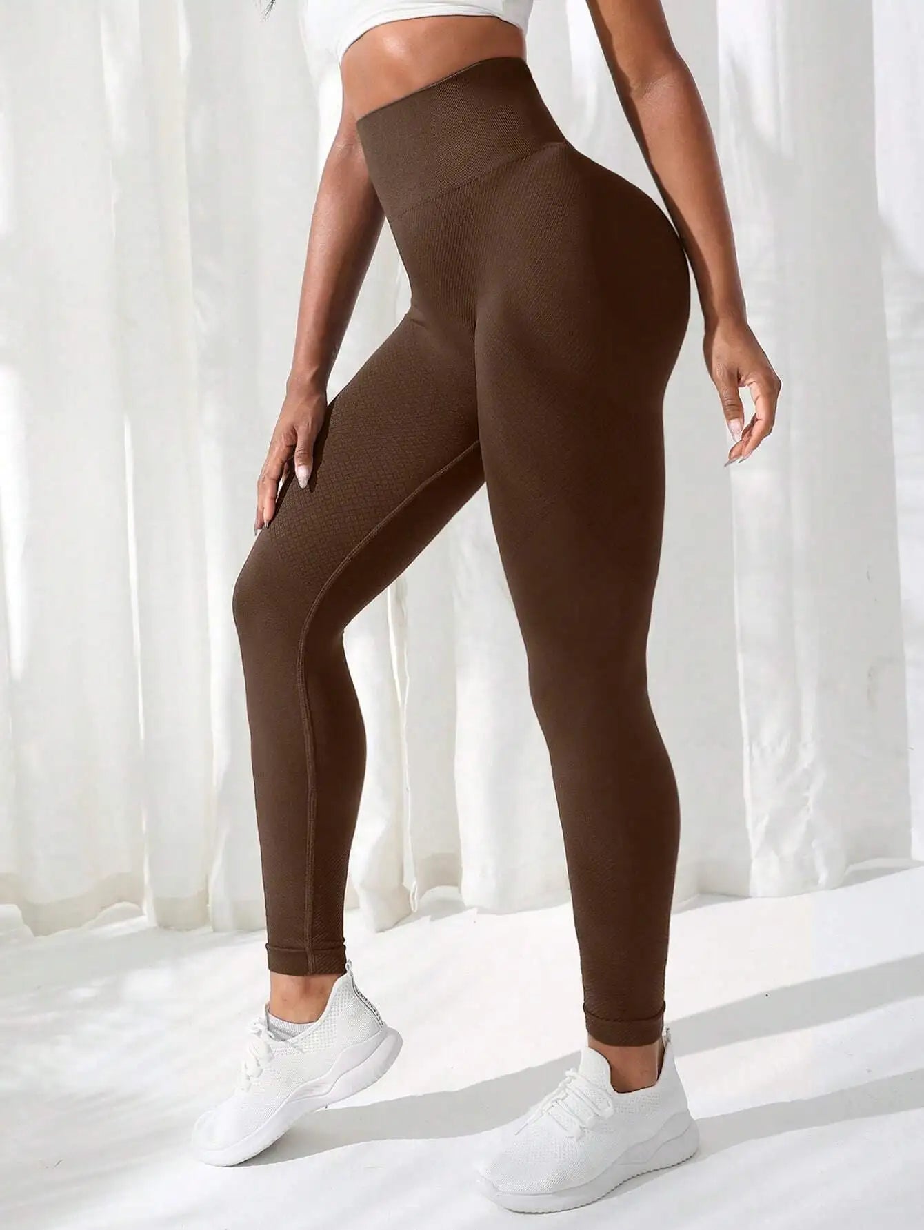 Yoga  Seamless Wide Waistband Sports Leggings