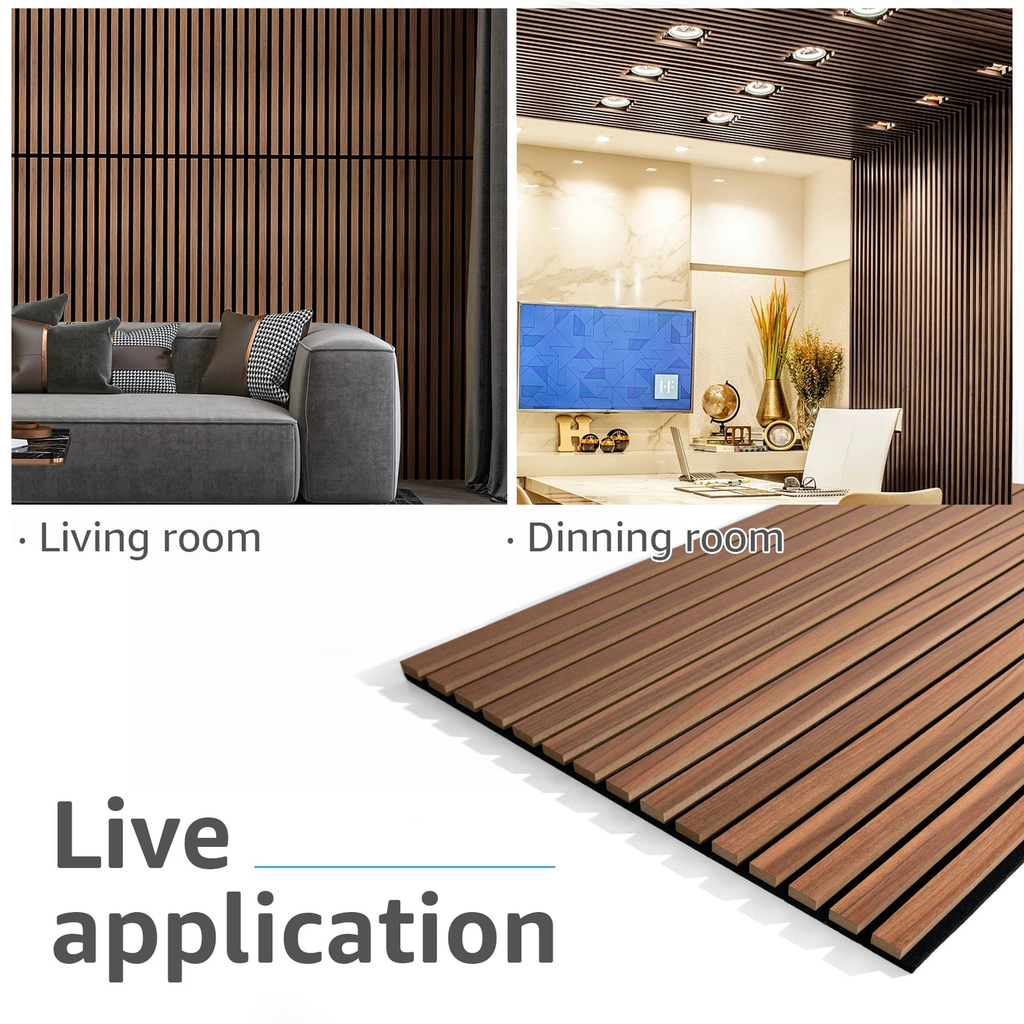 Wood Slat Acoustic Panel Home Decoration