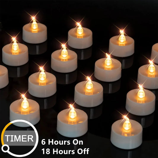 Flameless TeaLights Candles with Cycle Automatically - Serenity Syngery Shop 