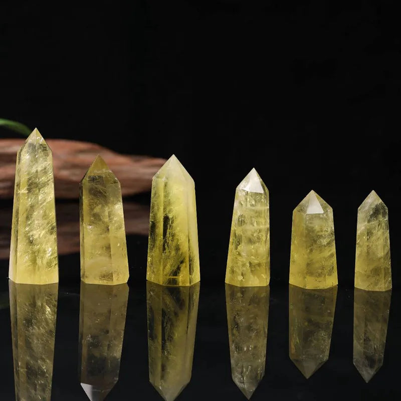 Natural Yellow Citrine Quartz Crystal Point Wand - Serenity Syngery Shop 