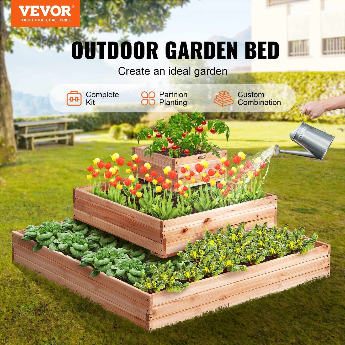 Wooden Planter Box Home Outdoor Planting Boxes