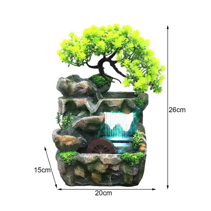 Water Fountain Rockery Landscape Ornament Zen Meditation