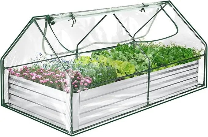 Metal Raised Garden Bed with Greenhouse