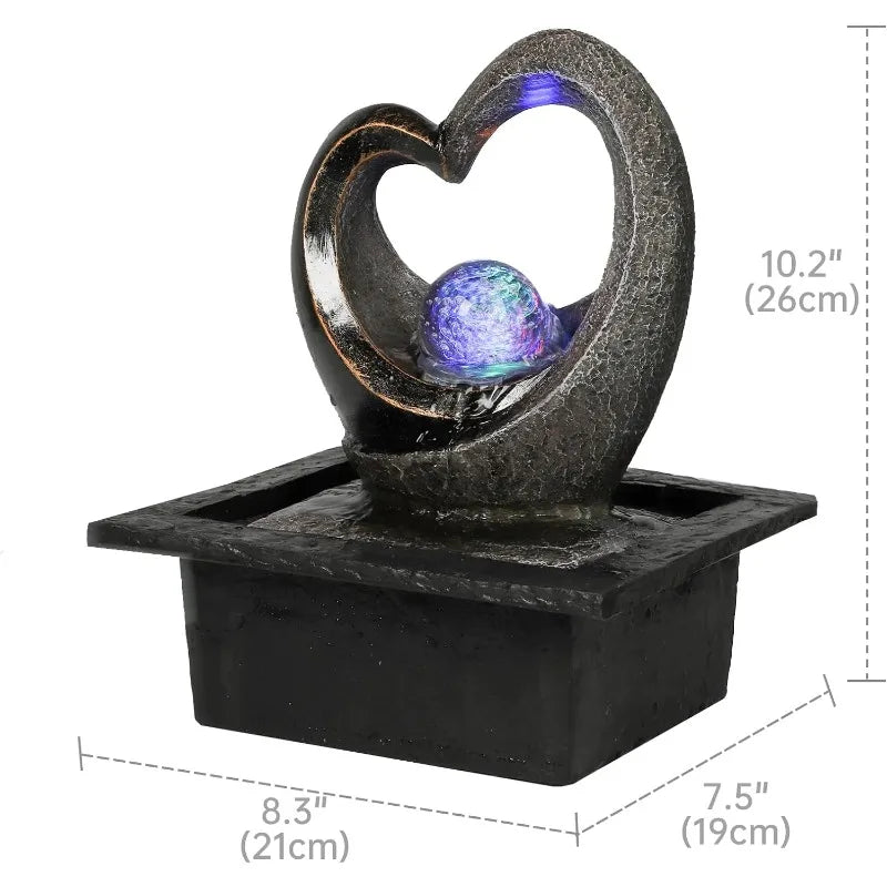 Water Garden Zen Fountain with LED Light