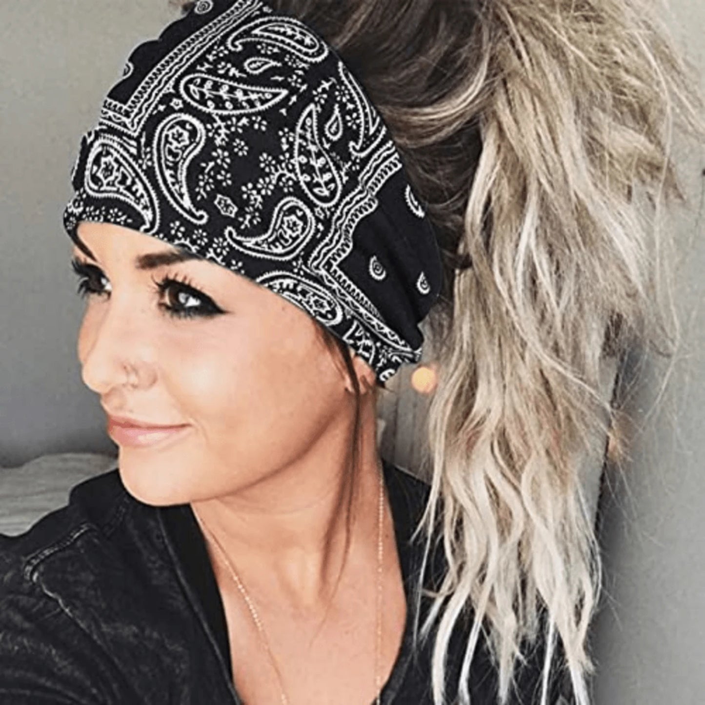 4pcs/pack  Headbands Stretch Print Bandana Headbands