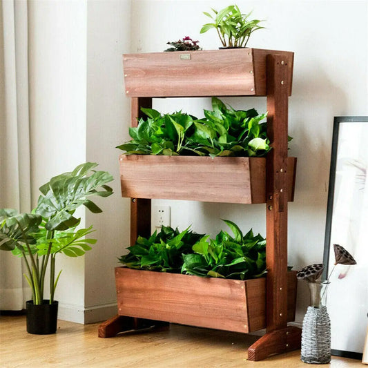 3 Tier Wooden Vertical Raised Garden Bed