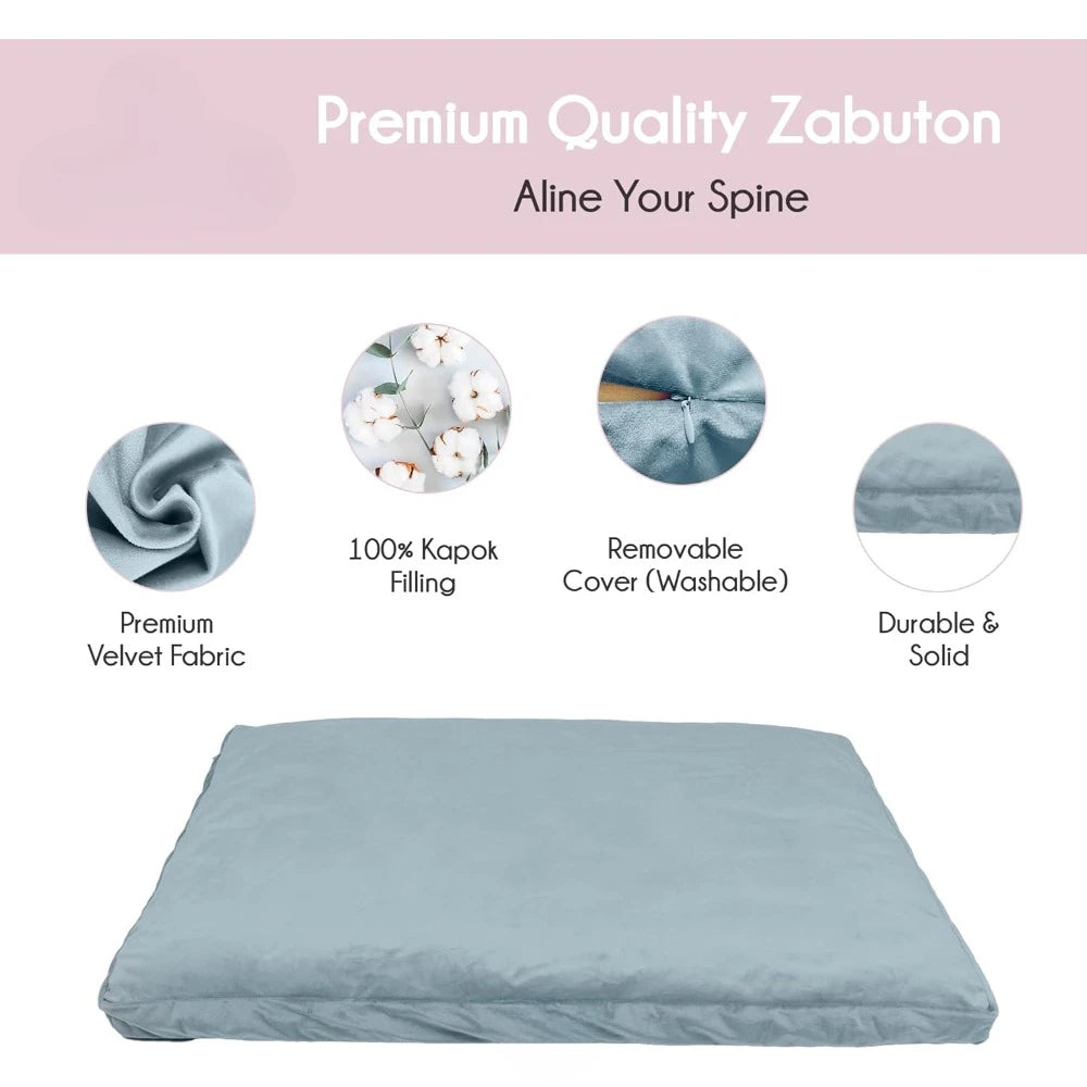 Premium Velvet Zabuton Meditation Cushion