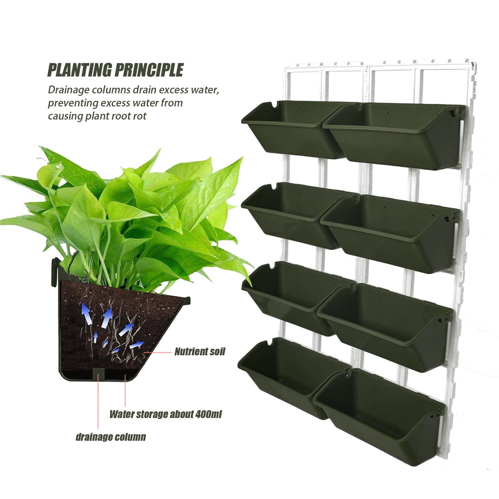 4 Tier Wall-Mounted Elevated Garden Planter