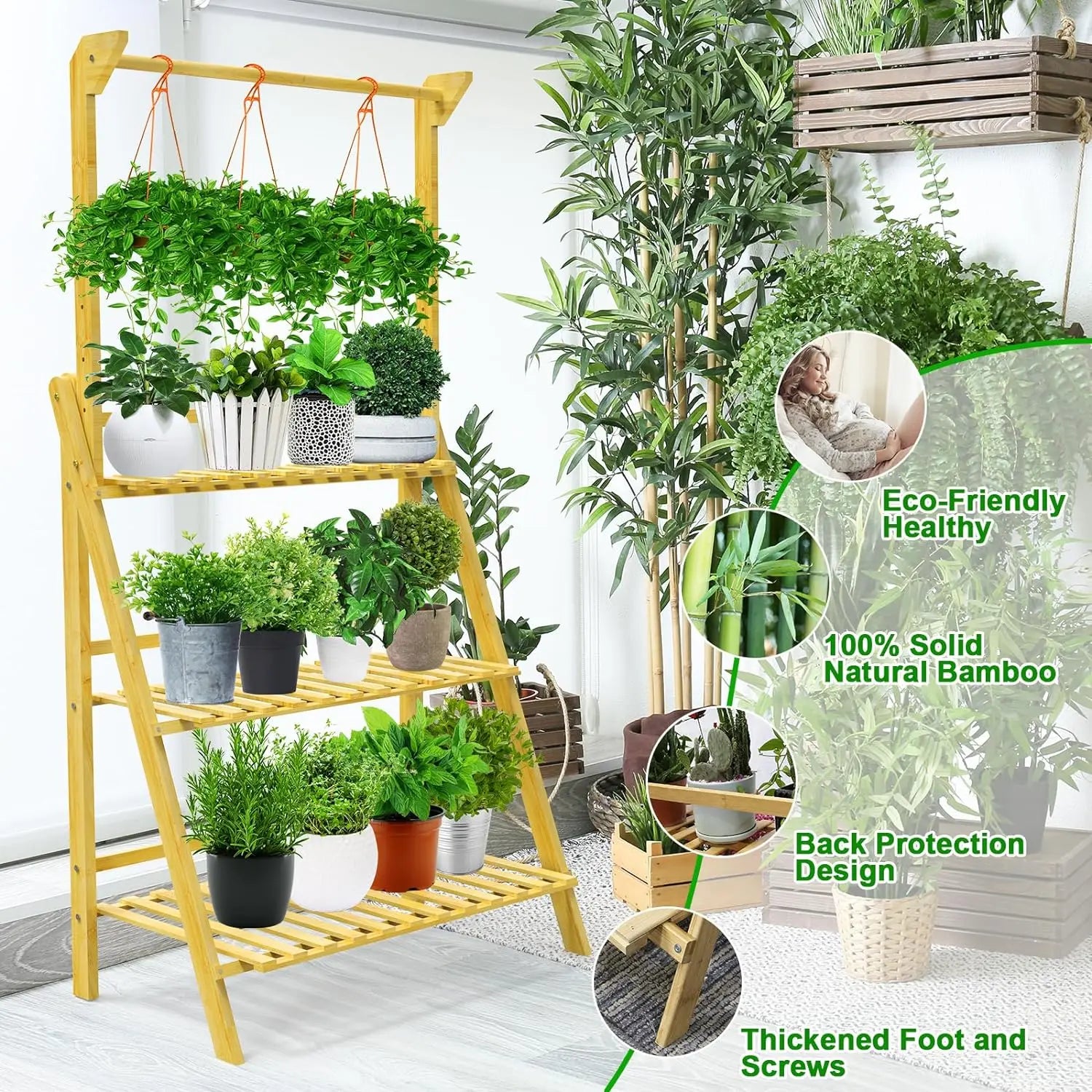 Plant Stand with Grow Lights Indoor Corner - Serenity Syngery Shop 