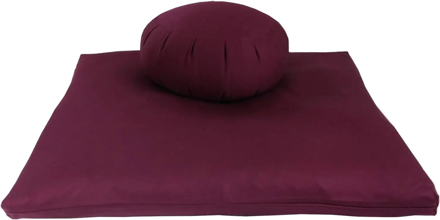 Buckwheat Zafu and Zabuton Meditation Cushion Set (2pc)