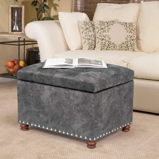 Rectangle Lift Top Storage Ottoman Bench