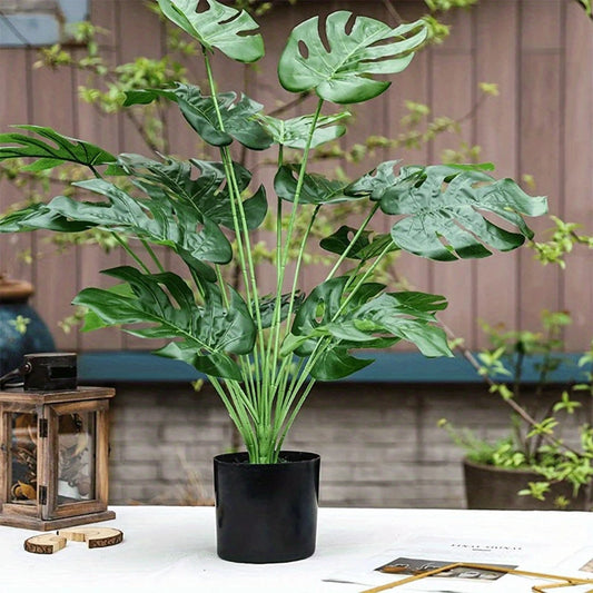 Artificial Monstera Green Plants Walk-Free Outdoor