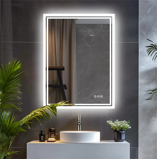 LED Light Bathroom Mirror Illuminated Wall Mounted