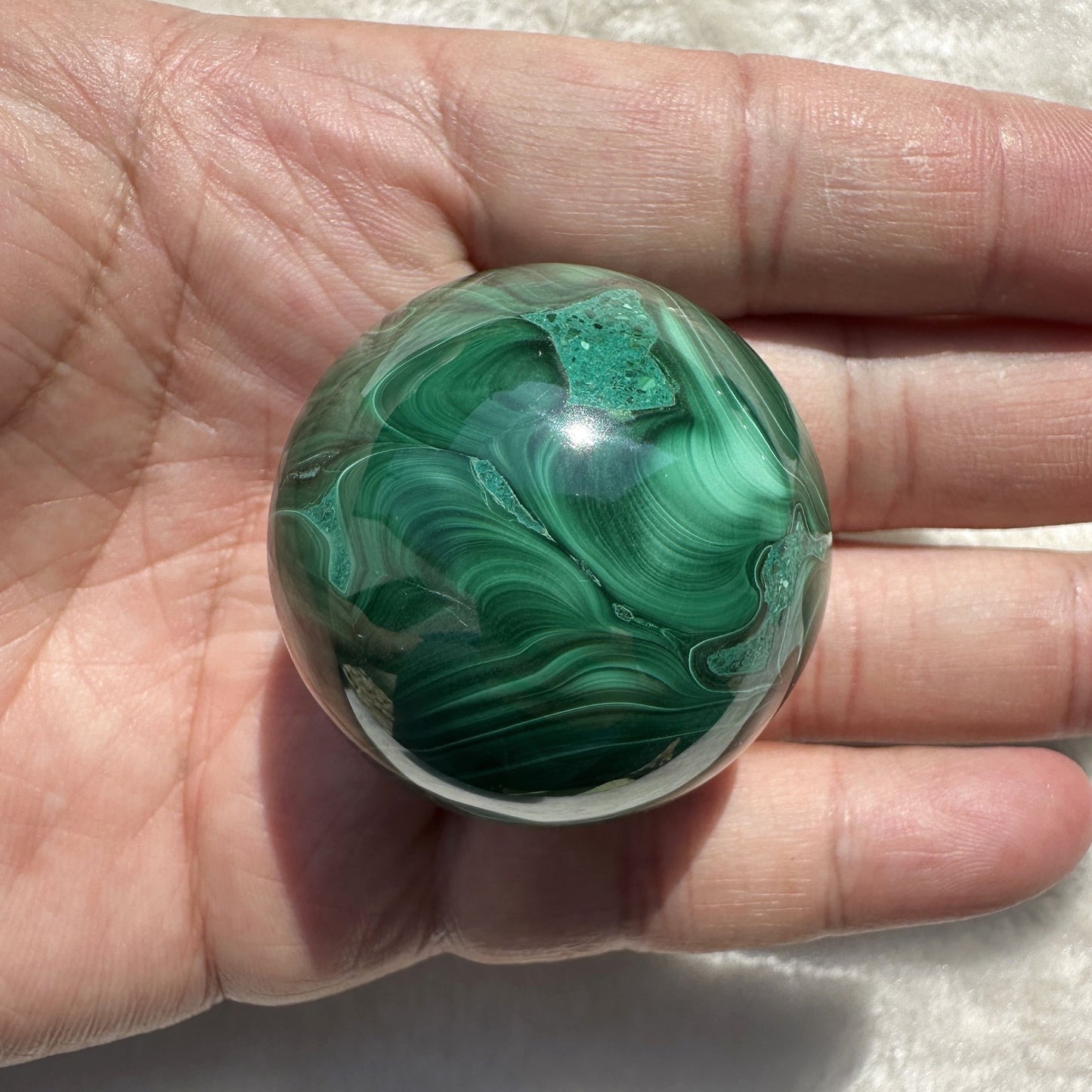 1pc Natural Malachite Crystal Sphere