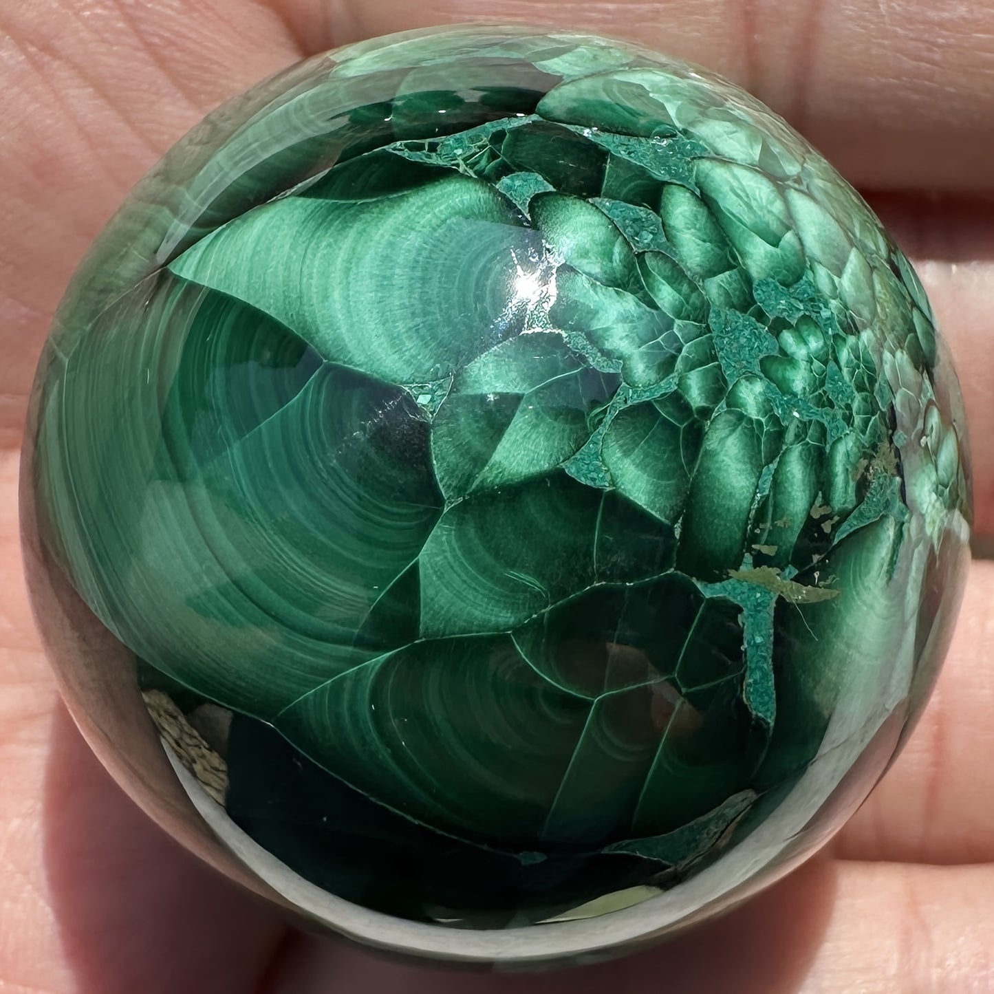 1pc Natural Malachite Crystal Sphere